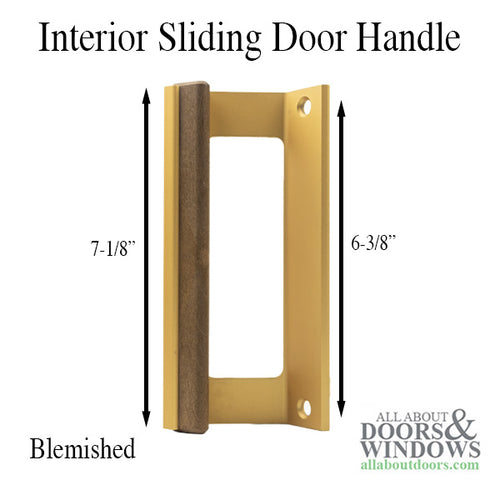 Blemished Discontinued Old Style GLW Interior Patio Door Handle - Painted Gold - Blemished Discontinued Old Style GLW Interior Patio Door Handle - Painted Gold