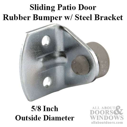 Bumper - Sliding Patio Door, Rubber Bumper with Steel Bracket