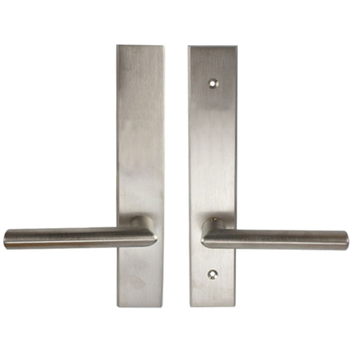 Marvin Contemporary Handle, Inactive / Dummy Ultimate Hinged French Door- PVD Satin Nickel - Marvin Contemporary Handle, Inactive / Dummy Ultimate Hinged French Door- PVD Satin Nickel