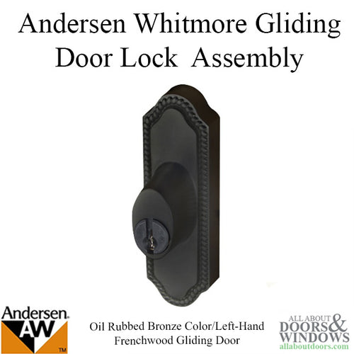 Andersen Window - Frenchwood Gliding Door - Keyed Lock - LH - Oil Rubbed Bronze - Andersen Window - Frenchwood Gliding Door - Keyed Lock - LH - Oil Rubbed Bronze