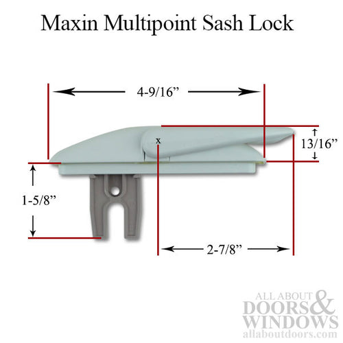 Maxim 1-5/8 Inch Projection Multipoint Sash Lock Coppertone - Maxim 1-5/8 Inch Projection Multipoint Sash Lock Coppertone