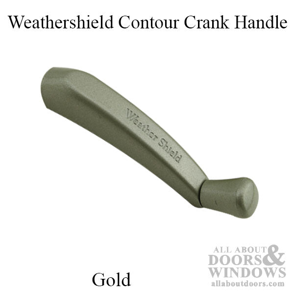 Weathershield Contour Crank Handle, 11/32 inch Spline - Gold - Weathershield Contour Crank Handle, 11/32 inch Spline - Gold