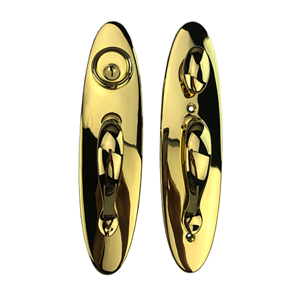 Peachtree Door Handle IPD Citadel Sliding Door Handle Set Polished Brass - Peachtree Door Handle IPD Citadel Sliding Door Handle Set Polished Brass