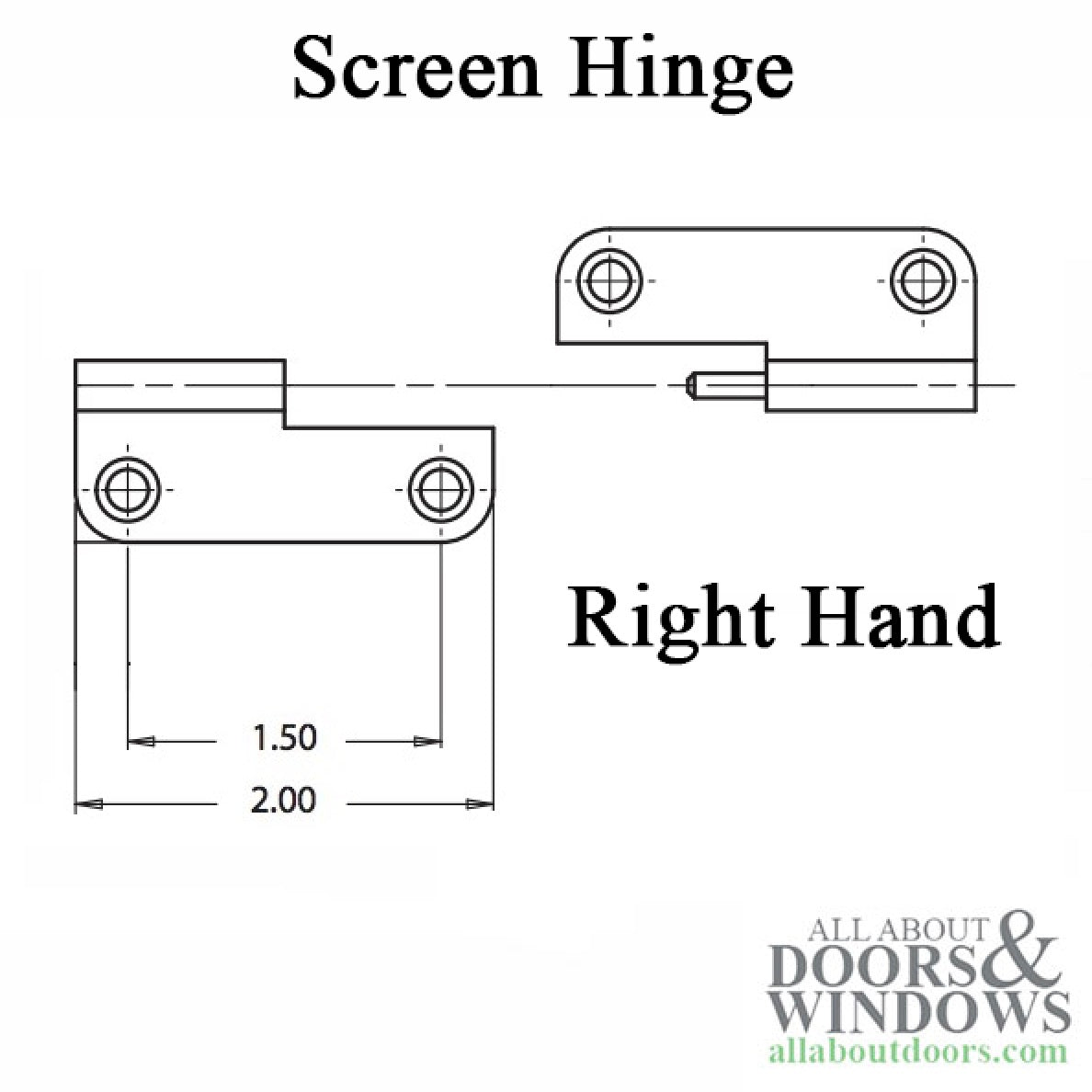 Truth 29.21 Push Out wood Window hardware,  Right Hand - Truth 29.21 Push Out wood Window hardware,  Right Hand
