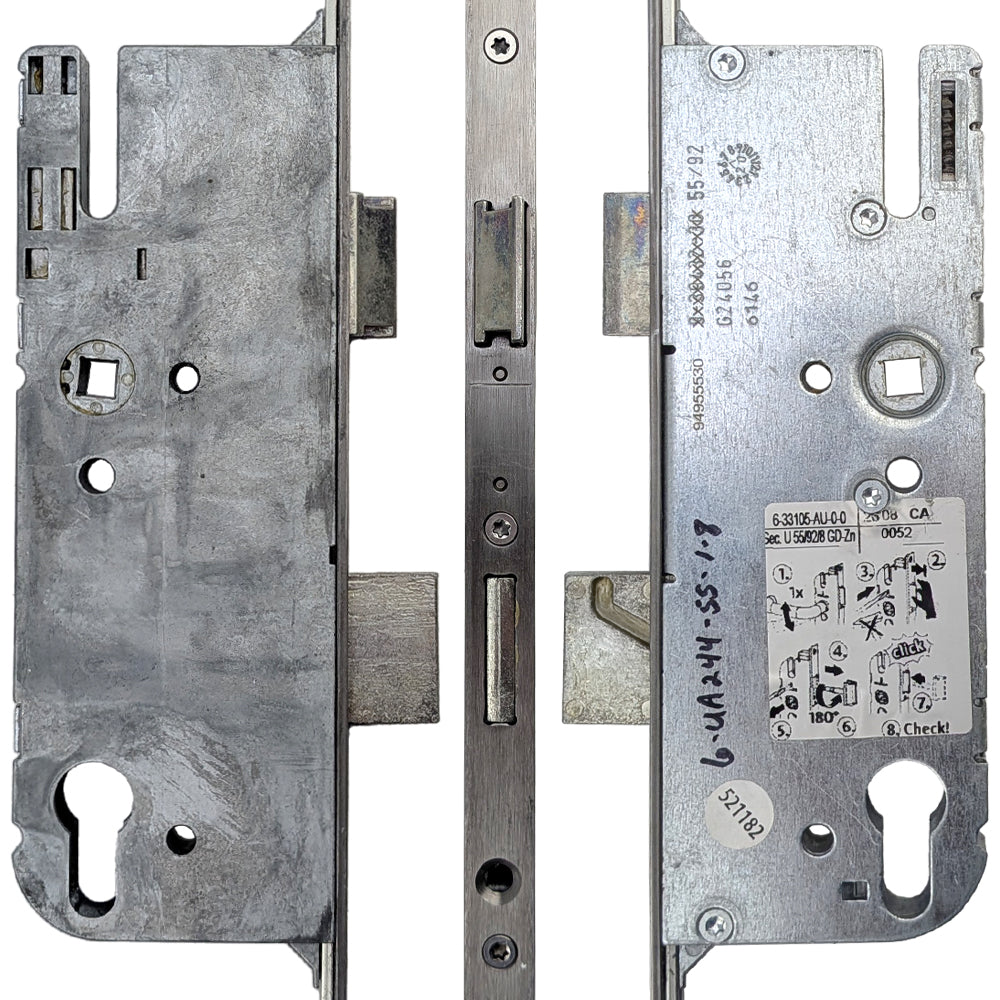 Cremona 55/92 Euro - Shootbolt, Active Mortise Lock- Stainless Steel - Cremona 55/92 Euro - Shootbolt, Active Mortise Lock- Stainless Steel