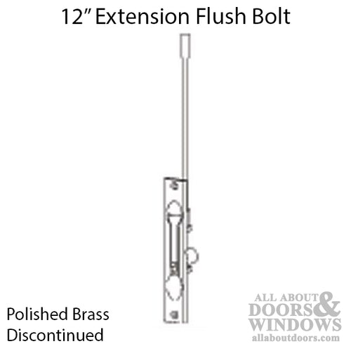 Discontinued Extension Bolt, 7/8 x 6-3/4 Flush Lever - Polished Brass
***DISCONTINUED*** - Discontinued Extension Bolt, 7/8 x 6-3/4 Flush Lever - Polished Brass
***DISCONTINUED***