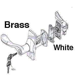 Larson Surface Mount Lever Storm Door Handle Set with Deadbolt - Larson Surface Mount Lever Storm Door Handle Set with Deadbolt