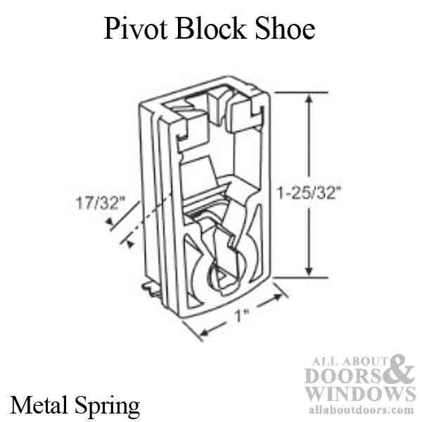 Pivot Block Shoe with Metal Spring, Zinc Cam, 1