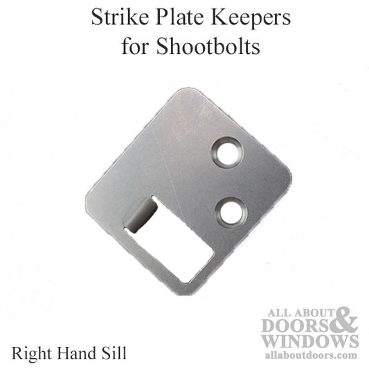 Strike Plate / Keepers for Shootbolts RH Sill / LH Head