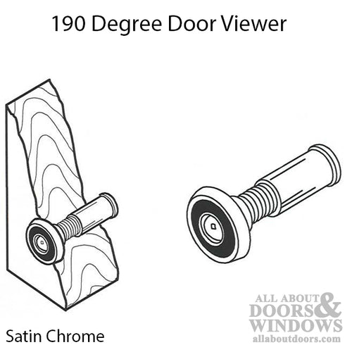 Door Viewer - 190å¡ Degree - Brushed/Satin Chrome - Door Viewer - 190å¡ Degree - Brushed/Satin Chrome