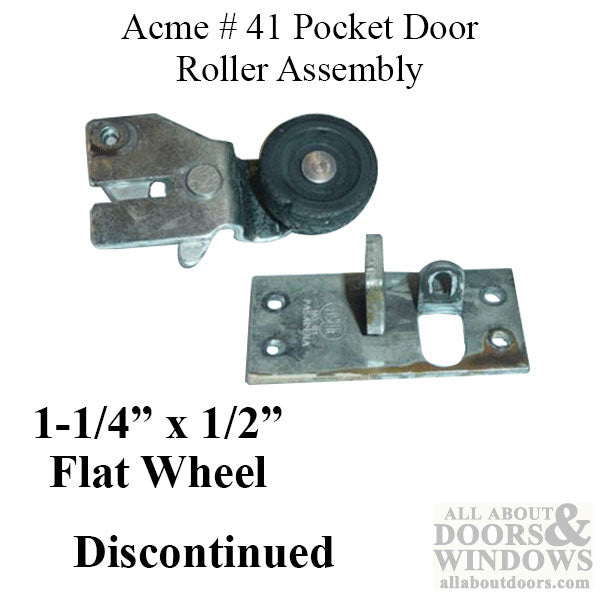 Acme 41 Roller 1-1/4 x 1/2 Inch Flat White with Rivet - Acme 41 Roller 1-1/4 x 1/2 Inch Flat White with Rivet
