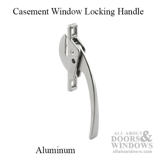 Casement Window Universal Locking Handle, Zinc Diecast, Non-Handed - Aluminum