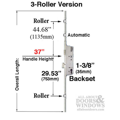 HOPPE Automatic Top Roller Extension 16mm Faceplate - HOPPE Automatic Top Roller Extension 16mm Faceplate