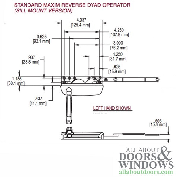 Truth Maxim 50.70 Series Reverse Dyad operators, Left Hand - Truth Maxim 50.70 Series Reverse Dyad operators, Left Hand