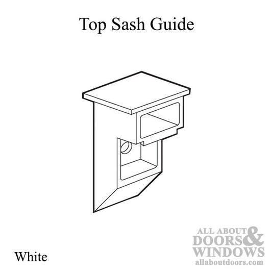 Guide or Cam, Sash, Top - White