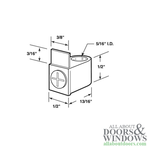 Slimfold Clamp, Pivot rod, Metal Bi-fold door - New Style - Slimfold Clamp, Pivot rod, Metal Bi-fold door - New Style