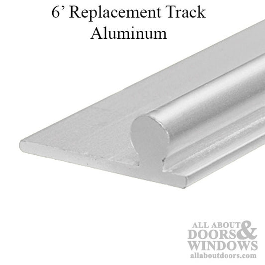 6 Foot Replacement Track for Sliding Glass Door - Aluminum