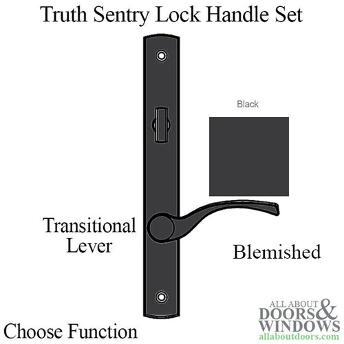 Truth Sentry Lock Handle Set, Transitional, Painted over Zinc - BLEMISHED - Truth Sentry Lock Handle Set, Transitional, Painted over Zinc - BLEMISHED