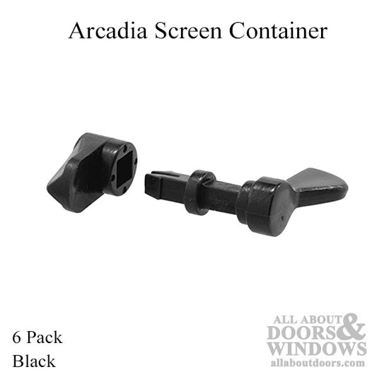 Arcadia Screen Retainer, Plastic - Black