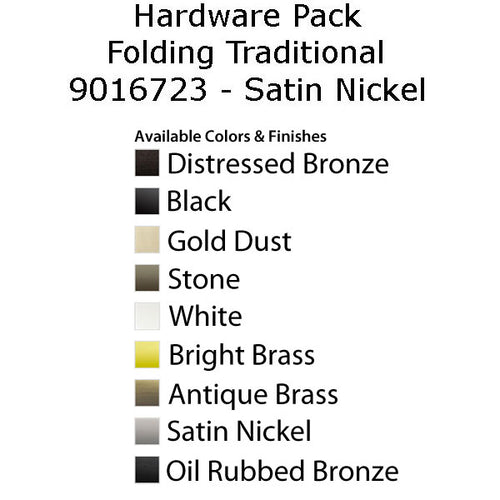 Andersen Casement Window - 200/400 Series - Hardware Pack - Folding Traditional - Satin Nickel - Andersen Casement Window - 200/400 Series - Hardware Pack - Folding Traditional - Satin Nickel