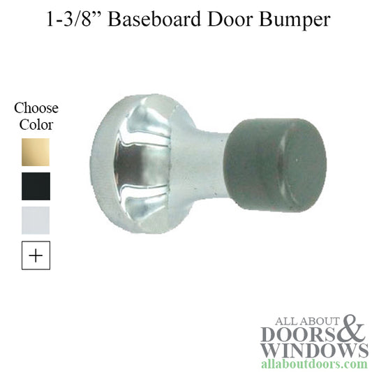 1-1/2'' Baseboard Door Bumper Solid Brass