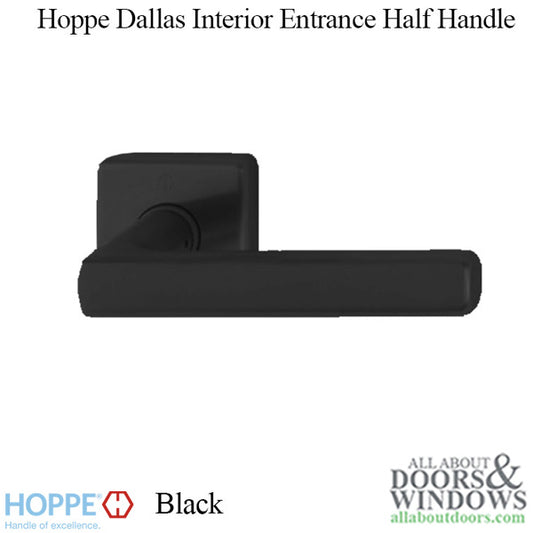 Hoppe Dallas Half Handle for Interior Entrance Doors - Black