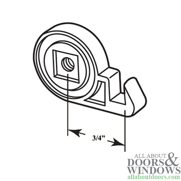 Short 3/4 Inch Replacement Hook for Sliding Screen Door Latch Assembly - Short 3/4 Inch Replacement Hook for Sliding Screen Door Latch Assembly