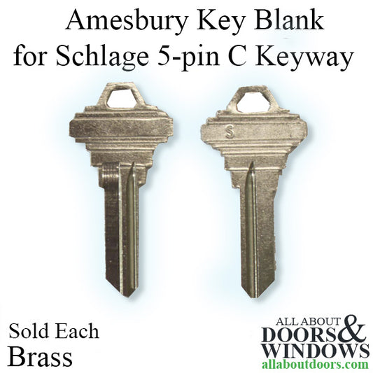 Amesbury Key Blank for Schlage 5-pin C Keyway - Sold Each