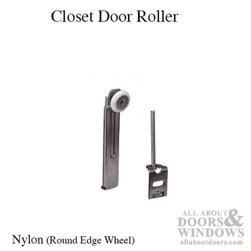 1 Wheel, 7/8 Dia.,  Closet Door - 1 Wheel, 7/8 Dia.,  Closet Door