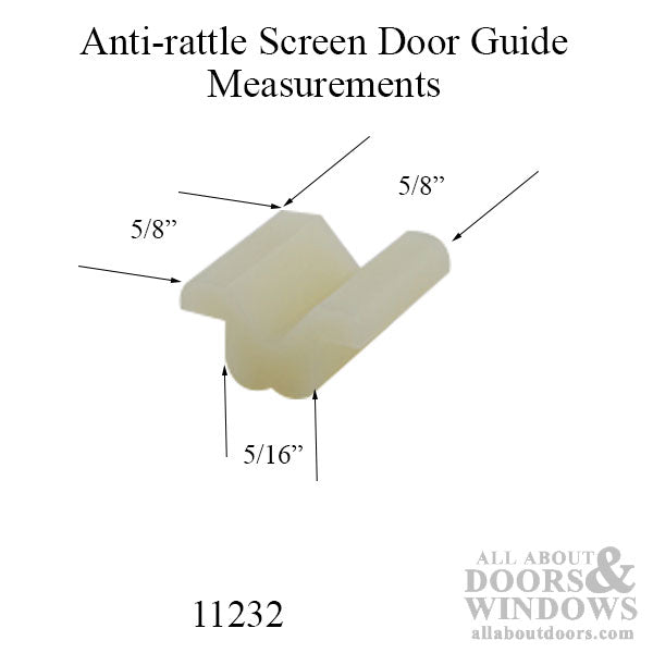 Weathershield anti-rattle screen door top guide - Weathershield anti-rattle screen door top guide