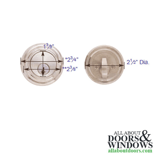 Emtek Low Profile Deadbolt (8455) in Satin Nickel - Emtek Low Profile Deadbolt (8455) in Satin Nickel