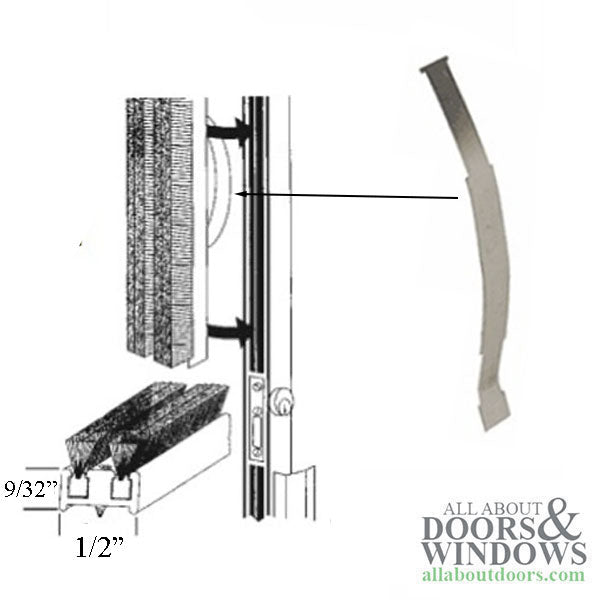 Spring Clip for Commercial door astragal Weatherstrip - 6 pack - Spring Clip for Commercial door astragal Weatherstrip - 6 pack