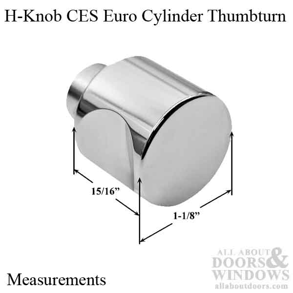 H-Knob, CES Euro Cylinder Thumbturn - Choose Color - H-Knob, CES Euro Cylinder Thumbturn - Choose Color