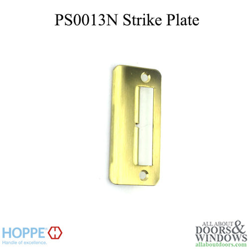 Strike Plate, PS0013N, Double Shootbolt  1.61 x 3.75 -Brass. - Strike Plate, PS0013N, Double Shootbolt  1.61 x 3.75 -Brass.