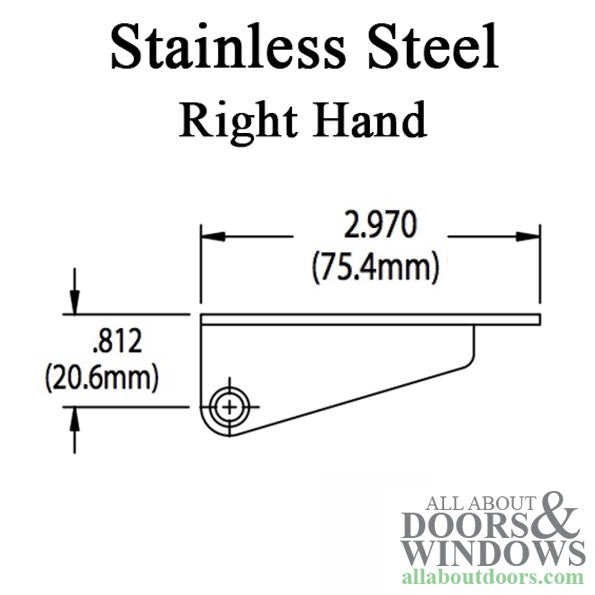 Truth 12785 Casement Sash Bracket Stud Post with Snap Ring - Truth 12785 Casement Sash Bracket Stud Post with Snap Ring