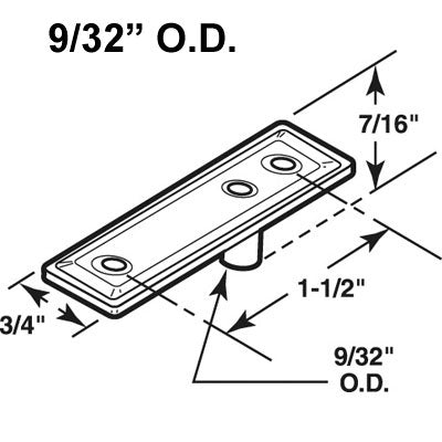 Bottom Pivot, Bifolding Door  9/32 O.D. - Bottom Pivot, Bifolding Door  9/32 O.D.