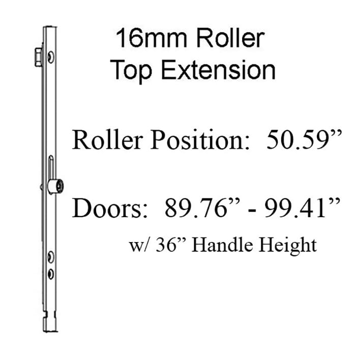 HOPPE HLS9000 16mm Manual Top Extension for Manuel Locking Roller - HOPPE HLS9000 16mm Manual Top Extension for Manuel Locking Roller