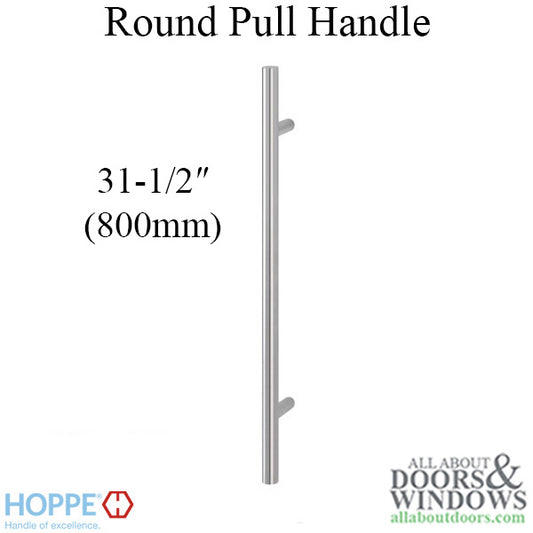 Hoppe Bar-Shaped Round Pull Handle, 31-1/2" - Stainless Steel