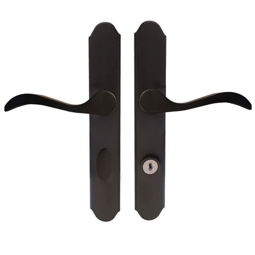 Curved Lever Mortise Lock Handle Set for Storm Doors - Curved Lever Mortise Lock Handle Set for Storm Doors