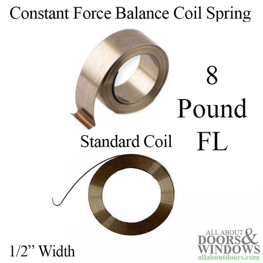 1/2" Constant Force Balance Coil Spring F #8 pound