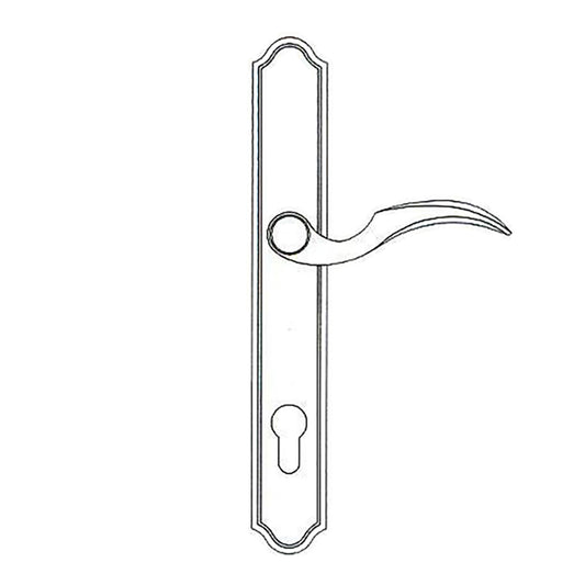 Winkhaus STV Euro Traditional Plate, Fontana Lever - Brass PVD