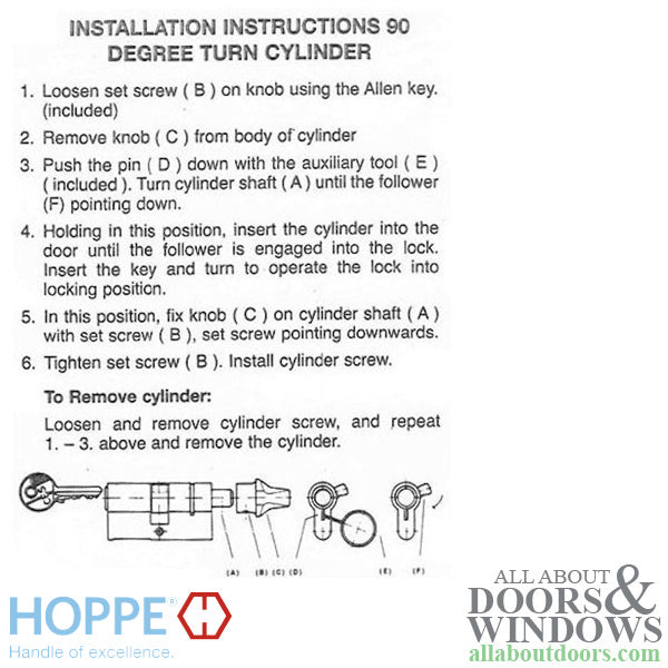 Hoppe Mortise Single Point Lock - 14mm Deadbolt Throw, 16mm Faceplate, 45/92 Gear - Hoppe Mortise Single Point Lock - 14mm Deadbolt Throw, 16mm Faceplate, 45/92 Gear