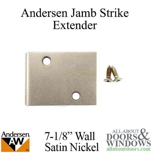 Andersen Jamb Strike Extender, 3" - Satin Nickel