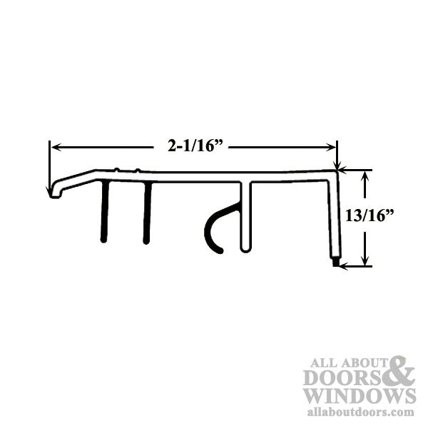 Inswing Bottom Sweep for Active Door - Brown, nail-on - Discontinued - Inswing Bottom Sweep for Active Door - Brown, nail-on - Discontinued