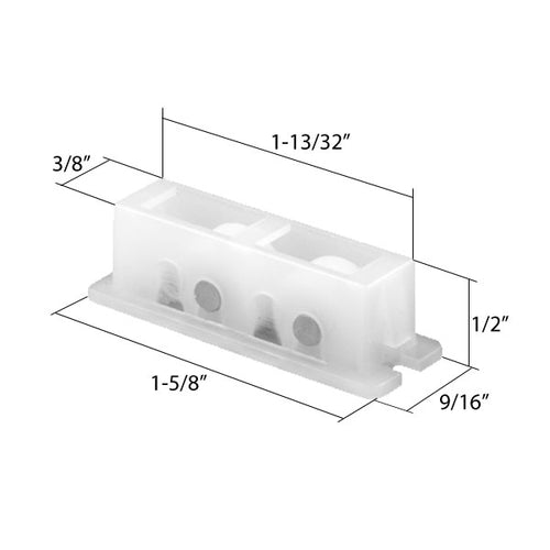 Roller Assembly (Flat) - Sliding Windows, Nylon / Stainless Steel - Roller Assembly (Flat) - Sliding Windows, Nylon / Stainless Steel