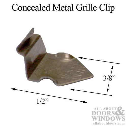 Metal Concealed Grille Clip, Stamped Steel for window grid - Metal Concealed Grille Clip, Stamped Steel for window grid