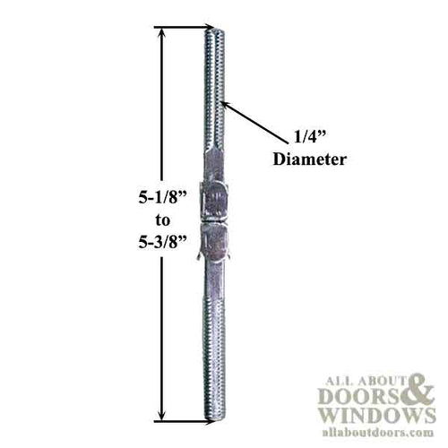 Discontinued - Spindle 1/4x 5-3/8 Inch Swivel Split Shaft for mortise lock - Discontinued - Spindle 1/4x 5-3/8 Inch Swivel Split Shaft for mortise lock