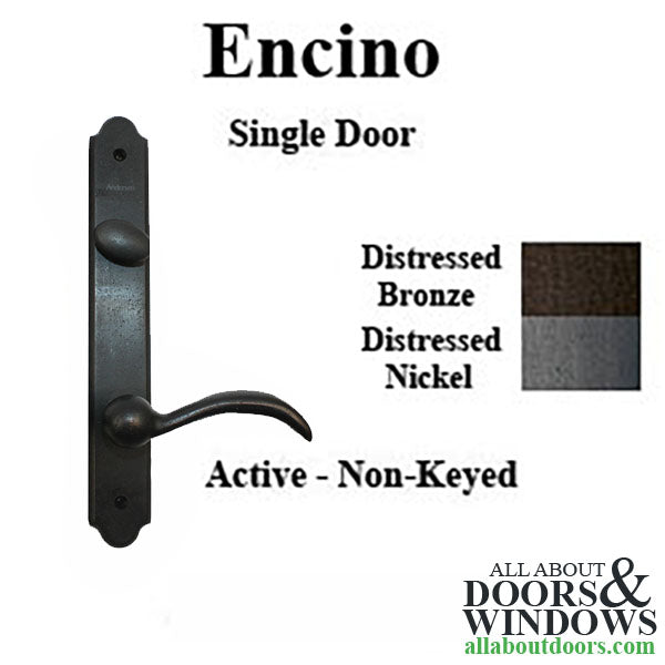 Hardware Kit, Single Door, Encino, Active Door - Distressed Bronze - Hardware Kit, Single Door, Encino, Active Door - Distressed Bronze