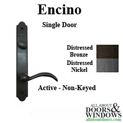 Hardware Kit, Single Door, Encino, Active Door - Distressed Bronze - Hardware Kit, Single Door, Encino, Active Door - Distressed Bronze