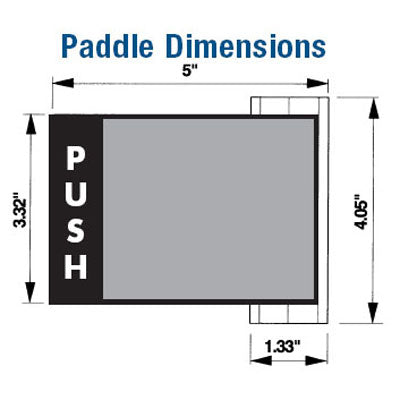 Commercial Doors Push / Pull  Exit Paddle, LH -  2 Colors - Commercial Doors Push / Pull  Exit Paddle, LH -  2 Colors